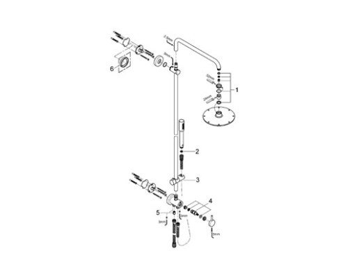 Душевая система Grohe с переключателем