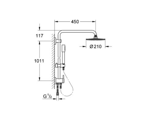 Душевая система Grohe с переключателем