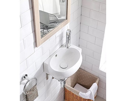 Раковина CeramaLux 43 9100L Белая