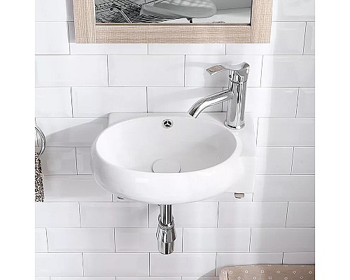 Раковина CeramaLux 43 9100L Белая