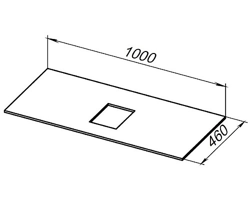 Столешница под раковину Allen Brau Infinity 100 1.21012.G Графит