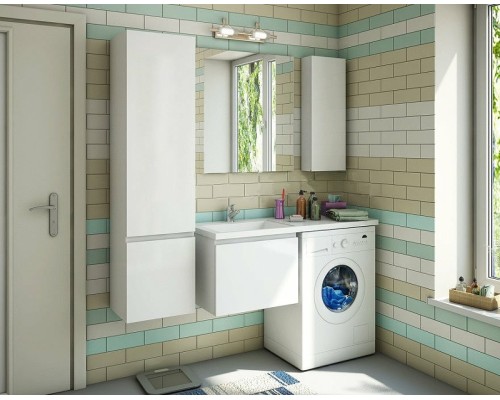 Тумба с раковиной Эстет Dallas Luxe 110 L ФР-00002025 подвесная Белая