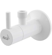 Запорный вентиль Alcaplast угловой Белый