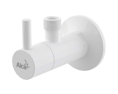 Запорный вентиль Alcaplast угловой Белый