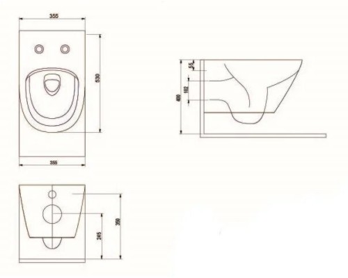 Унитаз beWash Bogen 88303214 подвесной Белый матовый с сиденьем Микролифт