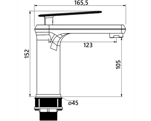 Смеситель для раковины Orange Line Хром