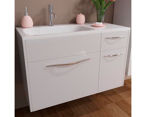 Тумба с раковиной Эстет Barcelona 90 L ФР-00003593 подвесная Белая