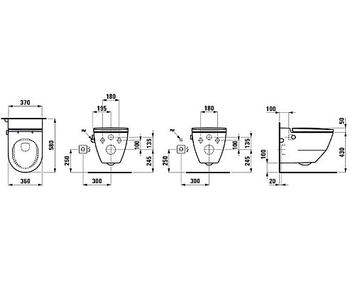 Электронная чаша-биде Laufen Cleanet Navia 8.2060.1.400.000.1