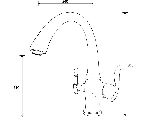 Смеситель для кухонной мойки ZORG Sanitary ZR 340 YF
