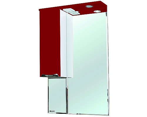 Зеркало со шкафом Bellezza Альфа 55 L 4618808002032 с подсветкой Белое Красное