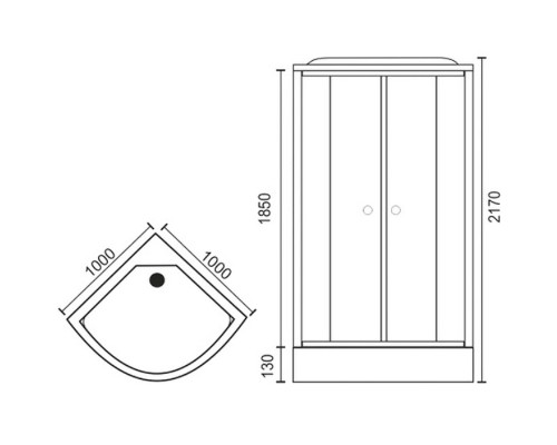 Душевая кабина Royal Bath HK 100x100 с гидромассажем