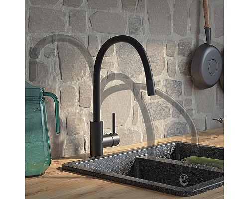 Смеситель для кухни Iddis Kitchen 360 K36BLJ0i05 Черный матовый