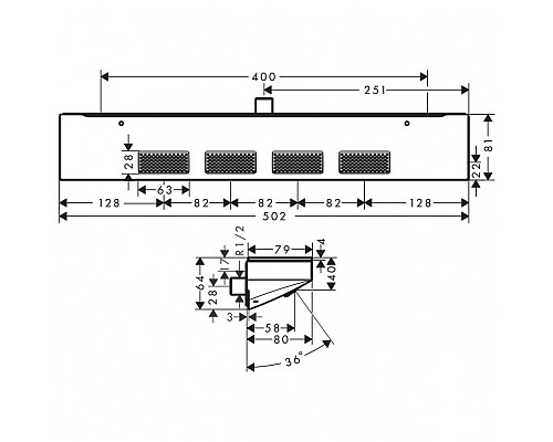 Плечевой душ Hansgrohe Rainfinity белый матовый 26243700