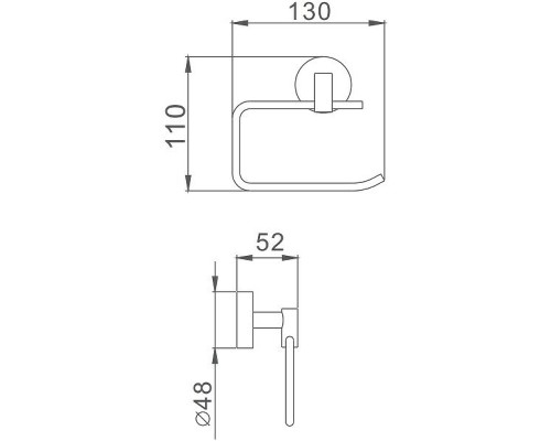 Держатель туалетной бумаги Haiba HB1703-3 Хром