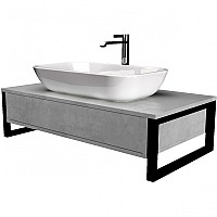 Тумба под раковину 1MarKa Grunge Loft 100П У85853 подвесная Бетон светлый