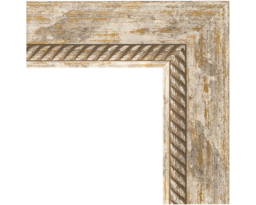 Зеркало Evoform Exclusive 103х73 BY 3459 с фацетом в багетной раме - Прованс с плетением 70 мм