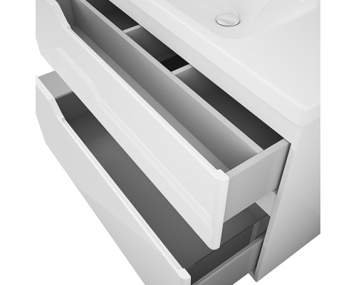 Тумба под раковину Owl 1975 Hella stor 100 подвесная Белая глянцевая