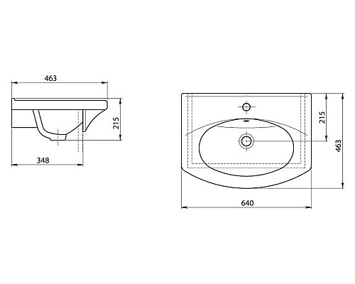 Раковина Santeri Новая грань белый