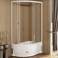 Душевой уголок Radomir 120x80 R с поддоном Белый