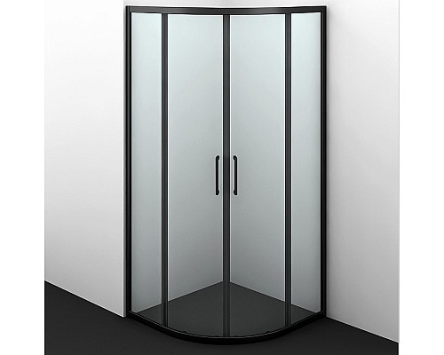 Душевой поддон из стеклопластика WasserKRAFT Elbe 90х90 74T01 Черный матовый