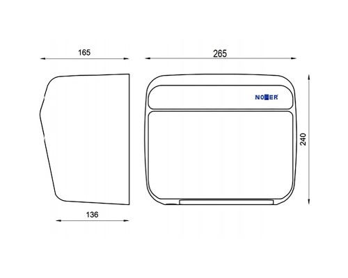 Сушилка для рук Nofer Kai 01251.S Нержавеющая сталь матовая
