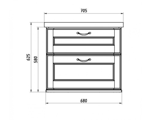 Раковина ASB Фостер 70 16697-WHITE Цвет белый
