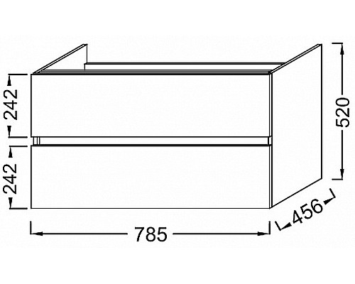 Тумба под раковину Jacob Delafon Tolbiac 80 EB2382-E75 подвесная Дуб Давос