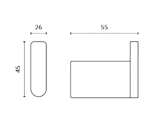 Крючок Nofer Capri 16221.N Черный матовый