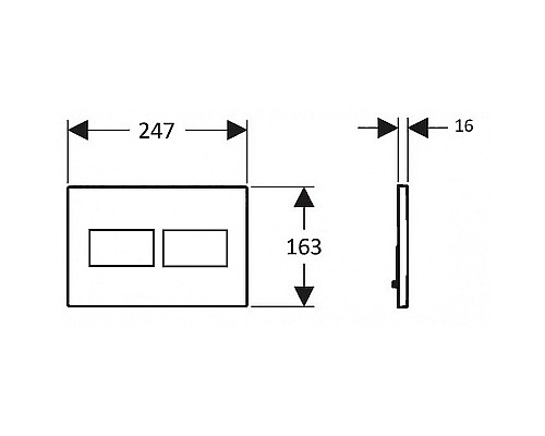 Клавиша смыва Creavit GP4009.07 Хром глянцевый с рисунком