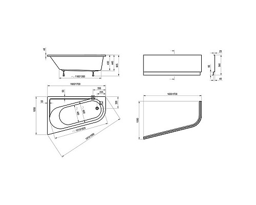 Акриловая ванна Ravak CHROME CA51000000 105 L белая