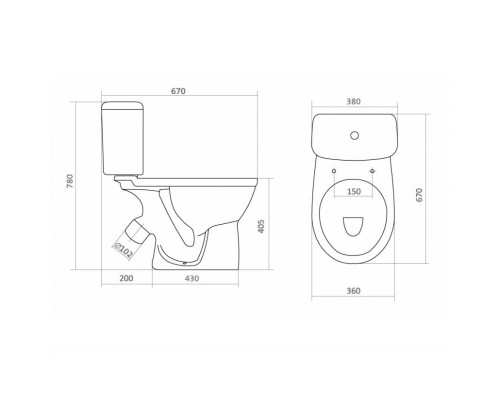 Унитаз Santek Бореаль 1.WH30.2.146 с бачком и сиденьем Микролифт
