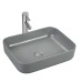 Раковина SinteSi накладная серая матовая 500x400x130, без отверстия под смеситель
