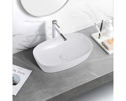 Раковина накладная ABBER Rechteck AC2206 белая