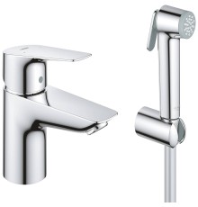 Смеситель для раковины Grohe BauEdge с гигиеническим душем Хром