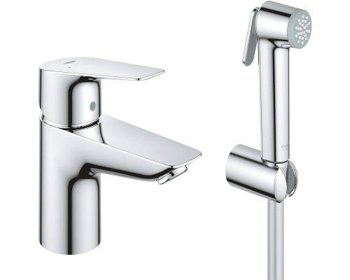 Смеситель для раковины Grohe BauEdge с гигиеническим душем Хром