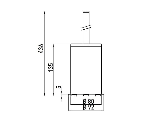 Ершик для унитаза Emco System2 3515 001 01 Хром