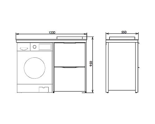 Тумба с раковиной Comforty Лозанна 120 00-00009517 Белый