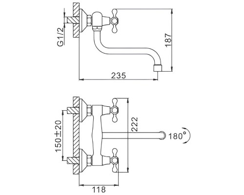 Смеситель для кухни Frap H08 F4608 Хром
