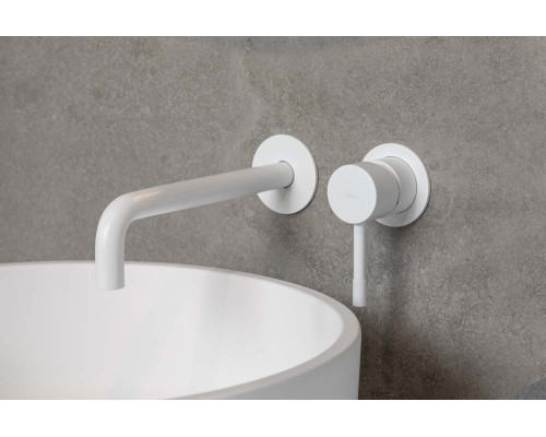 Смеситель для умывальника мз стены, Boheme Uno. Matt White