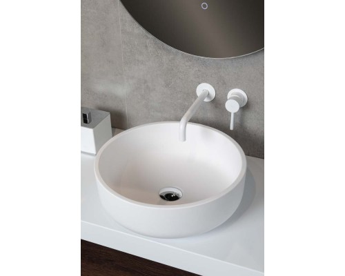 Смеситель для умывальника мз стены, Boheme Uno. Matt White