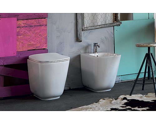 Унитаз Kerasan Tribeca 511830 приставной Белый матовый без сиденья