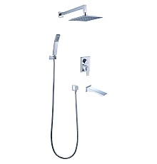 Смеситель Lemark Contest LM5822CW для ванны и душа, встраиваемый