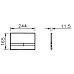 Клавиша смыва Vitra Concealed Cisterns 740-1101, чёрный глянец
