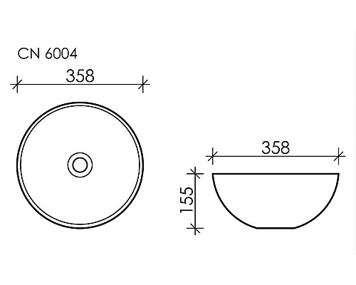 Чаша накладная Ceramica Nova Element 358x358 CN6004