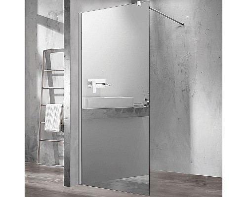 Душевая перегородка Vincea Walk-In 90 VSW-1H900MR профиль Хром стекло зеркальное