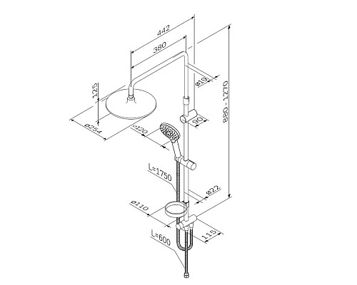 Душевая система AM.PM Like F0780064