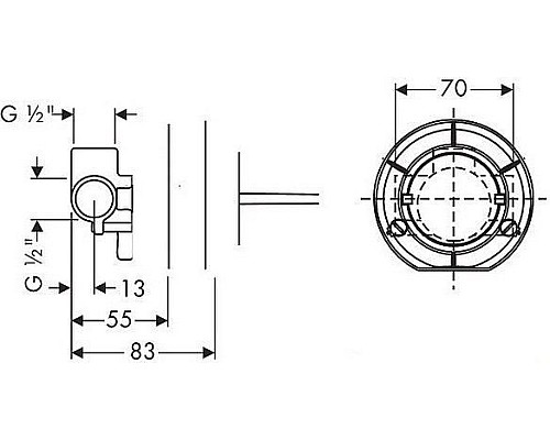 Скрытая монтажная часть для смесителя Hansgrohe 13620180