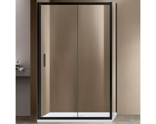 Душевой уголок Vincea Garda 120х90 VSR-1G9012CLB профиль Черный стекло прозрачное