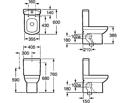 Чаша Roca Dama Senso Compacto 342518000 напольная Чаша Roca Dama Senso Compacto 342518000 напольная