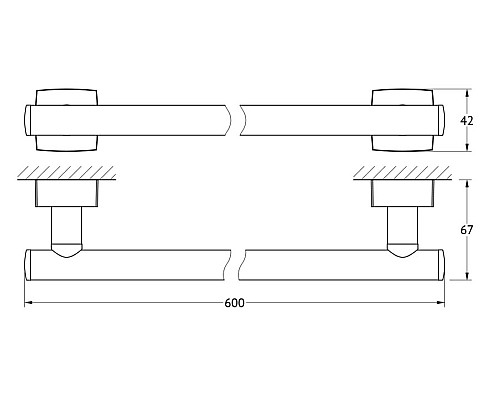 Штанга для полотенца (хром) FBS ESP 032 60 см